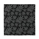 Black And Grey Pot Leaf Pattern Print Silk Bandana