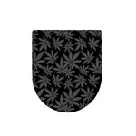 Black And Grey Pot Leaf Pattern Print Toilet Lid Cover