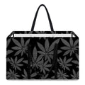 Black And Grey Pot Leaf Pattern Print Utility Tote Bag