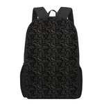 Black And Grey Western Floral Print 17 Inch Backpack