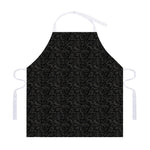 Black And Grey Western Floral Print Adjustable Apron
