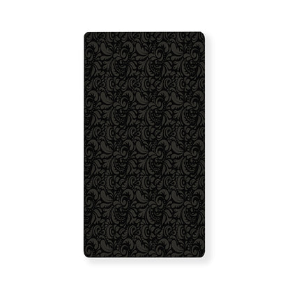 Black And Grey Western Floral Print Baby Crib Sheet