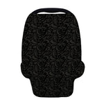 Black And Grey Western Floral Print Baby Seat Cover