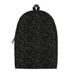 Black And Grey Western Floral Print Backpack