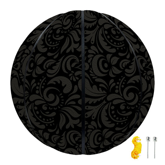 Black And Grey Western Floral Print Basketball