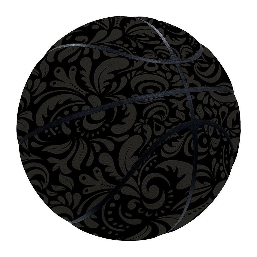 Black And Grey Western Floral Print Basketball