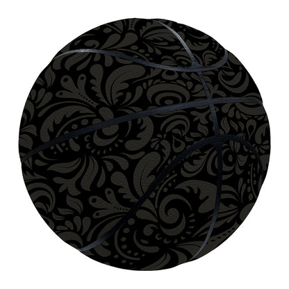 Black And Grey Western Floral Print Basketball
