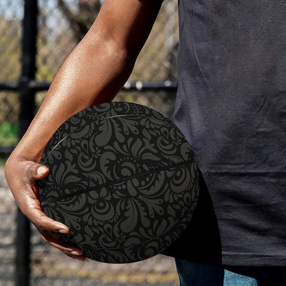 Black And Grey Western Floral Print Basketball