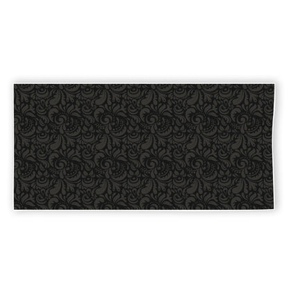 Black And Grey Western Floral Print Beach Towel