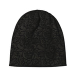 Black And Grey Western Floral Print Beanie