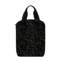 Black And Grey Western Floral Print Bible Tote Bag