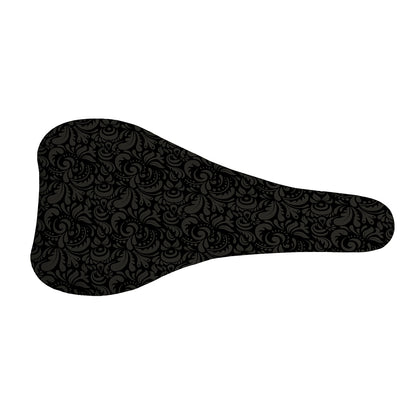 Black And Grey Western Floral Print Bicycle Seat Cover