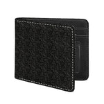 Black And Grey Western Floral Print Bifold Wallet