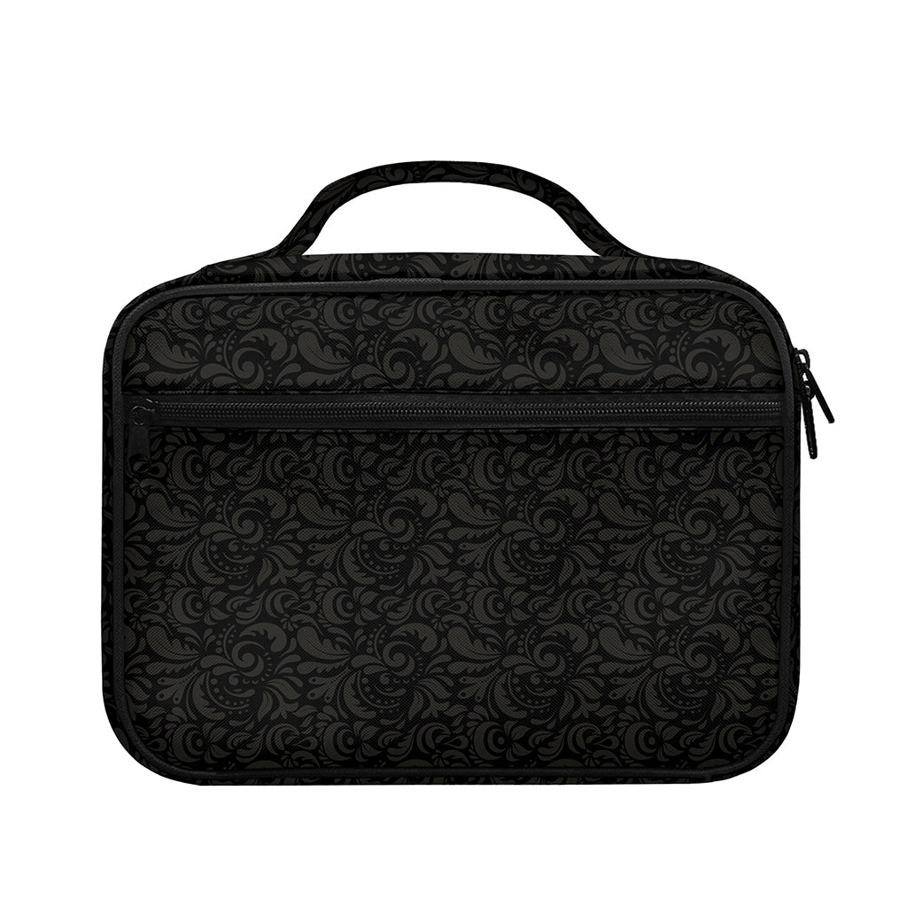 Black And Grey Western Floral Print Briefcase Bible Bag