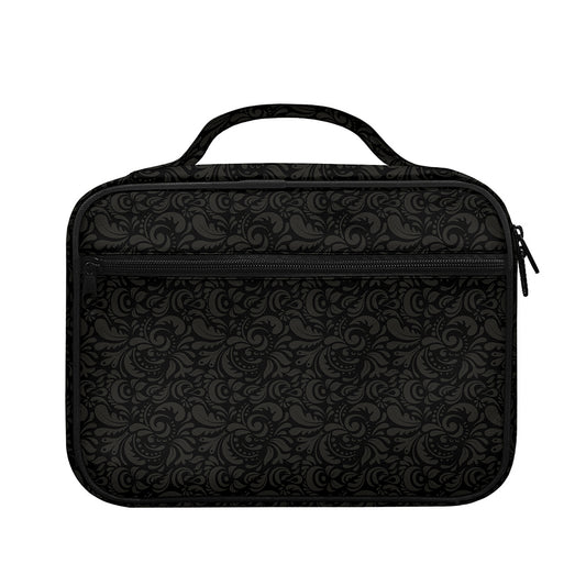 Black And Grey Western Floral Print Briefcase Bible Bag