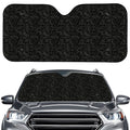 Black And Grey Western Floral Print Car Windshield Sun Shade