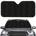 Black And Grey Western Floral Print Car Windshield Sun Shade