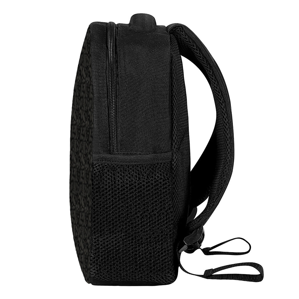 Black And Grey Western Floral Print Casual Backpack