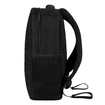Black And Grey Western Floral Print Casual Backpack