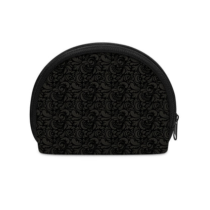 Black And Grey Western Floral Print Coin Purse