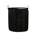 Black And Grey Western Floral Print Collapsible Laundry Basket
