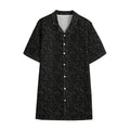 Black And Grey Western Floral Print Cotton Hawaiian Shirt