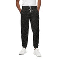 Black And Grey Western Floral Print Cotton Sweatpants