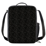 Black And Grey Western Floral Print Crossbody Lunch Bag