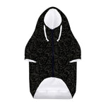 Black And Grey Western Floral Print Dog Zip Up Hoodie