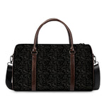 Black And Grey Western Floral Print Duffle Bag