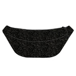 Black And Grey Western Floral Print Fanny Pack
