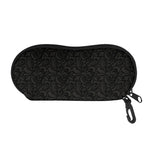 Black And Grey Western Floral Print Glasses Case