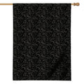 Black And Grey Western Floral Print House Flag