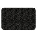 Black And Grey Western Floral Print Indoor Door Mat