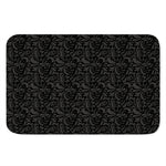 Black And Grey Western Floral Print Indoor Door Mat