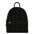 Black And Grey Western Floral Print Leather Backpack