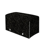 Black And Grey Western Floral Print Leather Tissue Box Cover