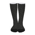 Black And Grey Western Floral Print Long Socks