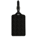 Black And Grey Western Floral Print Luggage Tag