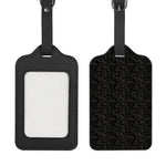 Black And Grey Western Floral Print Luggage Tag