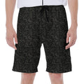 Black And Grey Western Floral Print Men's Beach Shorts