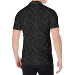 Black And Grey Western Floral Print Men's Shirt