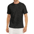 Black And Grey Western Floral Print Men's Short Sleeve Rash Guard