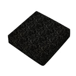 Black And Grey Western Floral Print Outdoor Seat Cushion Cover