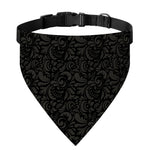 Black And Grey Western Floral Print Over The Collar Dog Bandana