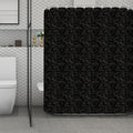 Black And Grey Western Floral Print Polyester Shower Curtain