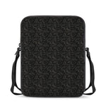 Black And Grey Western Floral Print Rectangular Crossbody Bag