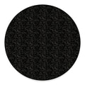Black And Grey Western Floral Print Round Floor Mat