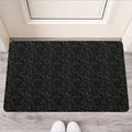 Black And Grey Western Floral Print Rubber Doormat