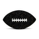 Black And Grey Western Floral Print Rugby Ball